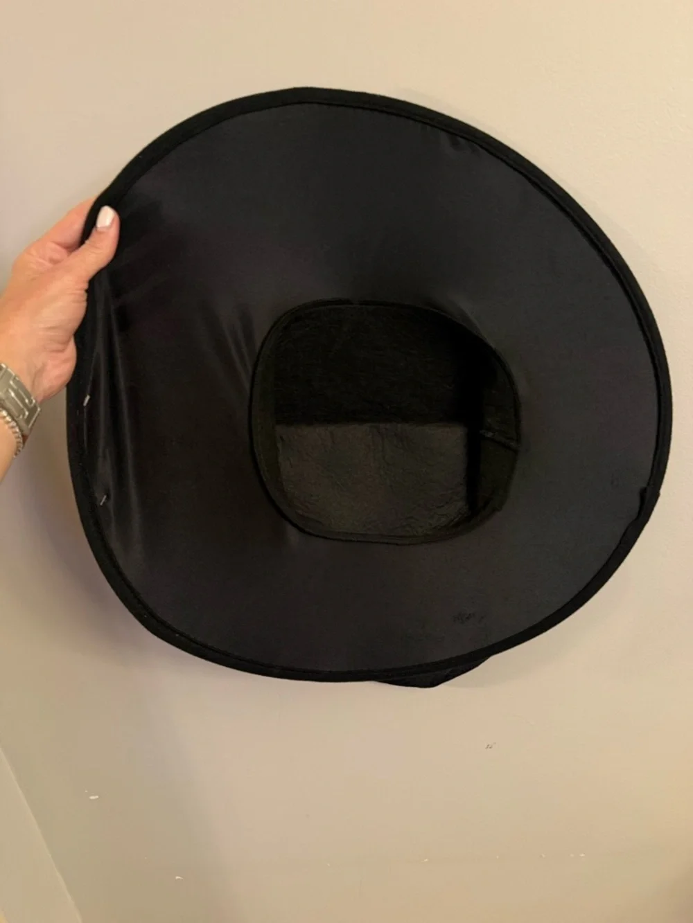 Spirit Halloween Black Velvet Witch Hat Costume Accessory NWT Adult